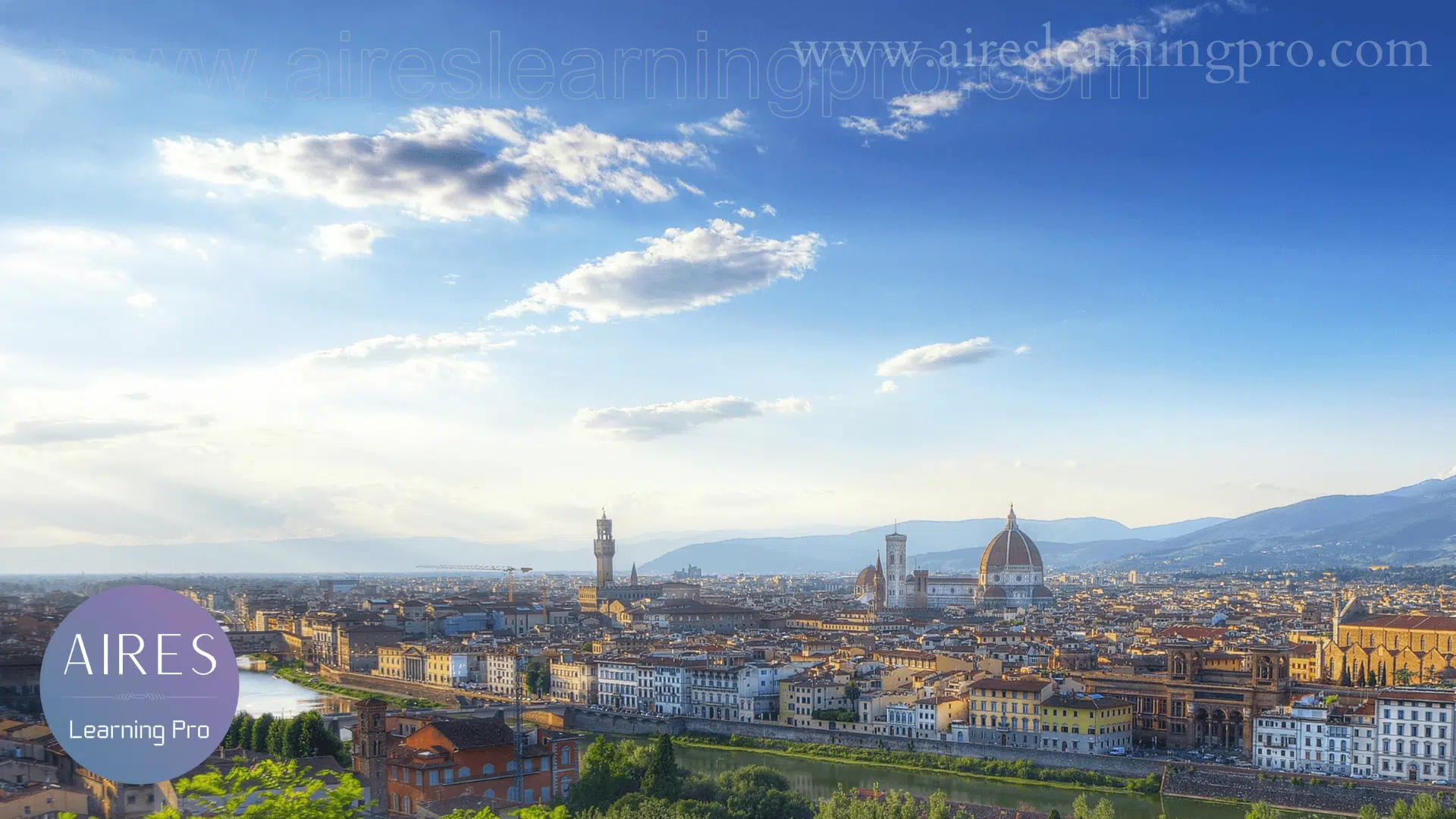 Reasons to learn Italian – panoramic view of Florence Italy skyline