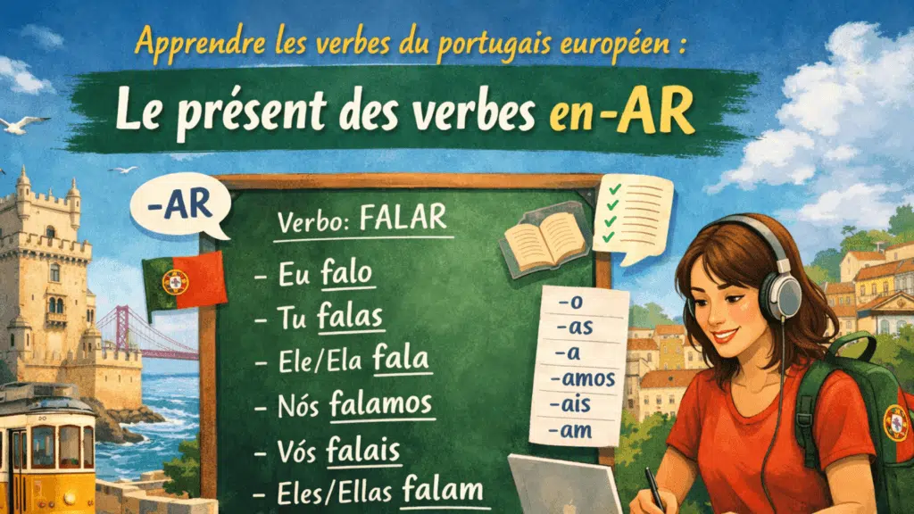 verbes en portugais européen au présent avec les terminaisons en AR