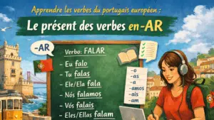 verbes en portugais européen au présent avec les terminaisons en AR
