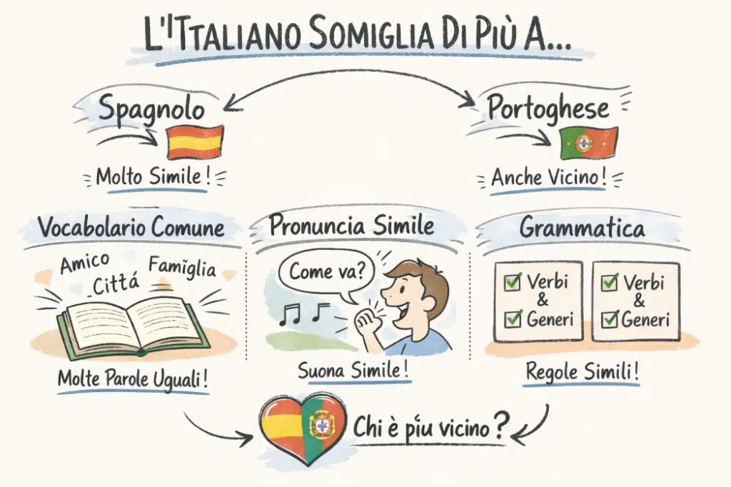 L'italiano è più simile al portoghese o allo spagnolo: confronto tra le tre lingue romanze